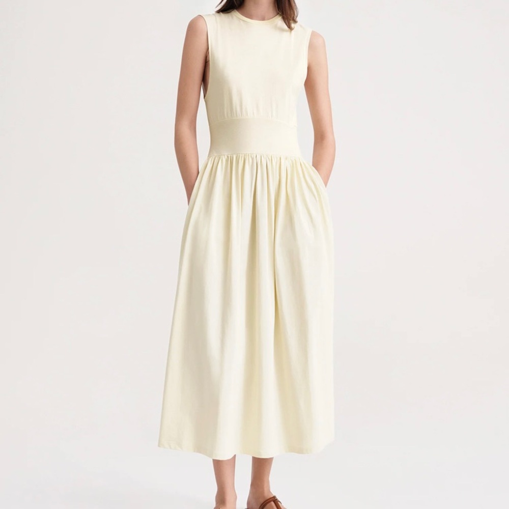 Toteme Cream Sleeveless Tee Dress